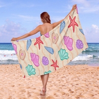 OEM Customization Factory Manufacturer Quick-Dry Microfiber Sports Pattern Luxury Printed Custom Beach Towels