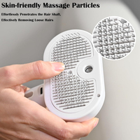 Peigne à vapeur d'eau autonettoyant pour animaux de compagnie à une touche d'épilation Brosse à vapeur pour chat blanc à long manche rechargeable