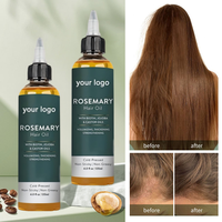 Minyak Rambut Rosemary Vegan Organik Biotin, Vitamin E untuk Pertumbuhan Rambut Cepat Memulihkan Rambut Rusak Cocok untuk Semua Jenis Rambut