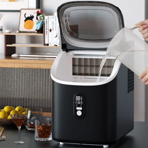 Máquina de Hielo Eléctrica, Máquina de Cubitos de Hielo, Tanque de Agua de 2.2L, Capacidad Diaria de 20-30kg, Control Táctil, Uso Doméstico - Product Image 4