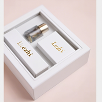 Flacon de parfum transparent vide personnalisé avec boîte, emballage en papier magnétique pour huile essentielle, coffret de parfum de luxe avec fenêtre