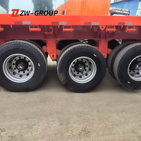 Trailer Semi Flatbed 3 As 40ft, Transportasi Barang Curah, Pengangkut Kontainer, Trailer High Bed, Trailer Long Pan