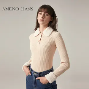 Pull en laine épaisse pour femmes, entièrement sculpté, blanc, tricot épais, pour dames en tricot