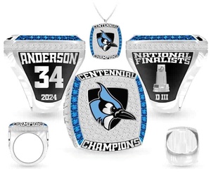 แหวนโลหะผสมชุบทองคำสีกุหลาบสำหรับแชมป์เบสบอลเยาวชนแบบกำหนดเอง - Product Image 1