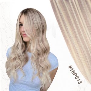 Extensions de <span class=keywords><strong>cheveux</strong></span> indiens à clipser, <span class=keywords><strong>cheveux</strong></span> humains Remy véritables, 120g, 18 pouces, blond cendré, blond décoloré, lisses et soyeux, 6 pièces - Product Image 5