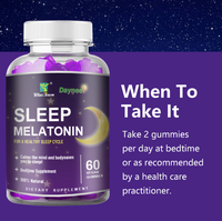 Gommes à la mélatonine pour un sommeil profond et une relaxation optimale - Complément alimentaire végétalien, Gommes de soutien au sommeil à base de plantes, Directement de l'usine