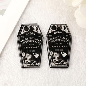 Amuletos de ataúd de Halloween, tablero de <span class=keywords><strong>Ouija</strong></span>, hallazgos de joyería acrílica para pendientes, collar Diy - Product Image 6
