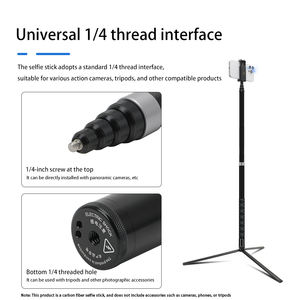 Palo de Selfie Universal DARYOO de Fibra de Carbono de 3 Metros, Palo de Selfie Portátil y Ligero para Accesorios de Cámaras Deportivas Universales - Product Image 3
