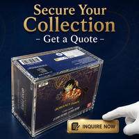 Boîte de protection magnétique moderne en acrylique de qualité supérieure avec protection UV pour collection TCG, boîte de présentation écologique pour cartes rares