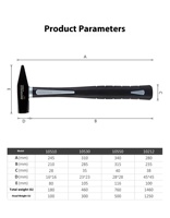 Marteau de machiniste 300g certifié GS avec manche en fibre de verre durable personnalisable OEM pour le travail du métal.