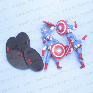 Mini Figura de Plástico del Capitán América para Pastel, Decoración para Fiestas de Aniversario de Bodas - Product Image 2