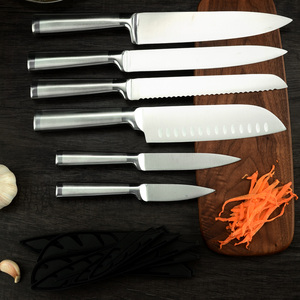 Couteaux <span class=keywords><strong>de</strong></span> cuisine à lame tranchante <span class=keywords><strong>de</strong></span> 7 pouces en acier inoxydable, couteaux <span class=keywords><strong>de</strong></span> cuisine, <span class=keywords><strong>Santoku</strong></span>, Durable, 1 pièce 3CR13 - Product Image 4