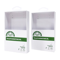 Boîte d'emballage en carton personnalisée avec logo pour étui de téléphone portable, vente en gros, boîte d'emballage transparente pour écran de téléphone portable