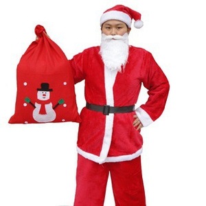Ensemble de 5 pièces de costumes de Noël élégants <span class=keywords><strong>et</strong></span> confortables pour hommes <span class=keywords><strong>et</strong></span> femmes en tissu non tissé (chapeau, haut, pantalon) - Product Image 3