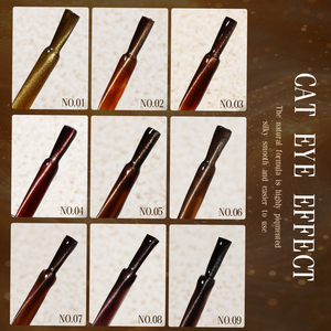 ZRKGEL Free Sample OEM 9-Farben-Katzenaugen-Gel-Set Hochwertiges Handelsmarken-HEMA-und TPO-freies Magnet gelset für Herbst und Winter - Product Image 2