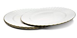 Assiette de présentation carrée en plastique écologique de 13 pouces, dorée, de haute qualité, pour mariage, avec impression bronzante, vente en gros à prix abordable - Product Image 4
