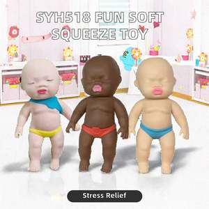 SYH518 Juguete Antiestrés Clásico y Divertido de Rebote Lento para Bebés, Colores Blanco, Negro y Arena, Juguete de Descompresión para Niños Hecho de Plástico - Product Image 3