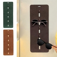 Support mural pour lunettes en cuir PU, organisateur de lunettes de soleil, support de rangement pour lunettes, décoration minimaliste pour la maison