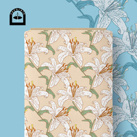 Tissu en coton floral Topoints pour robes, impression numérique, motifs personnalisés AAG