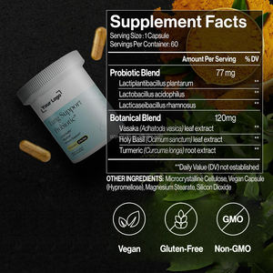 Private Label santo basilico curcuma intestinale salute polmone supporto probiotico integratore per fumatori cura delle vie respiratorie - Product Image 5