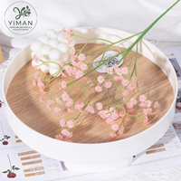 Buket Bunga Baby Breath Buatan dari Karet Lembut Putih Real Touch Grosir YM, Bunga Baby Breath Palsu untuk Dekorasi Pernikahan