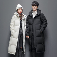 Nouvelle veste pour femme Zhongxi, vêtements d'hiver pour couple, longue veste d'extérieur, épaisse, ample, uniforme scolaire, motif 3D