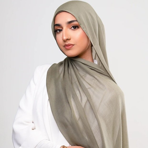 Vente chaude plaine Modal Hijab Super vente chaude plaine Modal Hijab écharpe à la mode 2025 Collection respirant confortable - Product Image 1