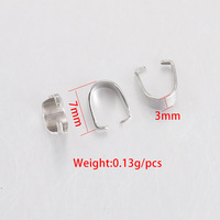 Hongtong acier inoxydable bijoux à bricoler soi-même pince à pincer pendentif collier fermoir connecteur Melon graines boucle pendentif fermoirs