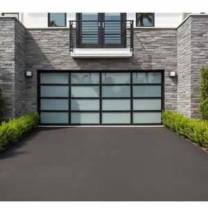 Porte d'entrée de <span class=keywords><strong>garage</strong></span> de luxe entièrement hermétique en verre encadré, résistante à la pluie, à l'humidité et à la poussière - Product Image 2