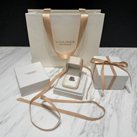 Boîte de luxe pour bague, boîte à bijoux personnalisée avec logo, étui d'emballage haut de gamme pour bague de fiançailles, fabricant OEM ODM