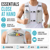 Sac d'hydratation réfléchissant pour course nocturne, cyclisme et jogging, personnalisable avec logo, livraison rapide, gilet d'hydratation pour trail, vente chaude
