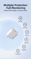 Cargador de Teléfono Móvil PD de 30W con USB-A Tipo-C para iPhone 16/15/14/M13/12 Pro Max