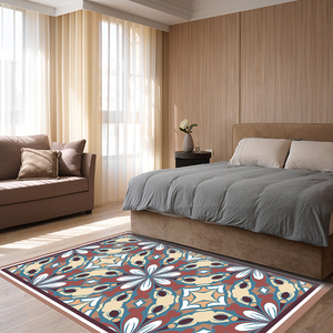 <span class=keywords><strong>Tappeto</strong></span> Rettangolare in Poliestere Stile Astratto, Sottile, Lavabile in Lavatrice, Resistente alle Macchie, Design Minimalista Pastorale per Camera da Letto e Soggiorno - Product Image 2