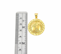 Pendentif Hip Hop Carte du Monde Rond Style Fashion pour Souvenir de Vacances Rétro