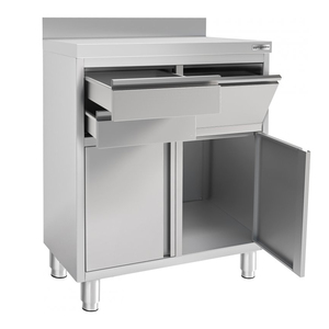 Mesa de Centro de Acero Inoxidable Resistente con Cajones y Gabinete |   Muebles Comerciales para Restaurantes, Hoteles, Cafeterías y Hogares - Product Image 1