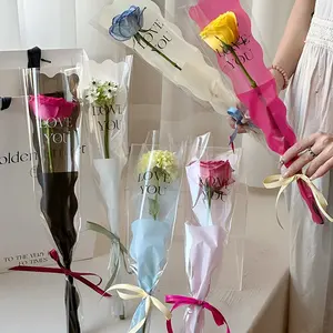 Creative Mermaid Single Branch Bag Bouquet Wrapping Paper Flowers Opp Cellophane Wrapping Paper Stall DIY Flower Spot Wholesale