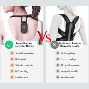 Bretelles réglables Smart Vibration Reminder Upper <span class=keywords><strong>Back</strong></span> Braces Correct Assis Debout Correcteur de posture orthèse pour hommes et femmes - Product Image 4