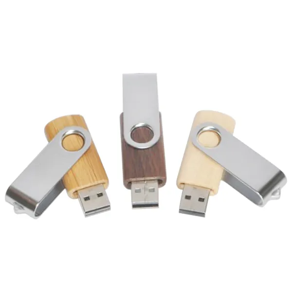 Unidad Flash Usb giratoria de madera ecológica, regalo promocional, precio bajo