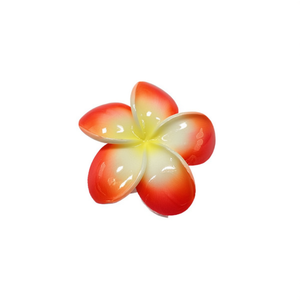 Fermaglio per capelli Angelina Frangipani 8 cm, fiore in plastica bicolore per donne e ragazze, accessorio moda casual. - Product Image 1