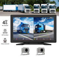 Caméra de tableau de bord pour camion 2 canaux 1080p personnalisée en usine, double objectif, écran IPS, 4G WiFi pour avertissement d'angle mort BSD, sécurité des véhicules longue portée