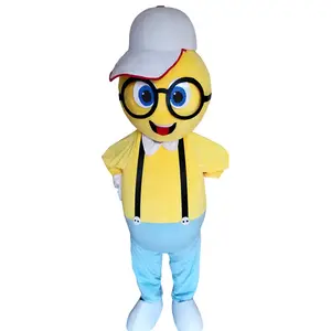 Custom man wears a hat mascot designs made cartoon character prop costume walking doll mascot