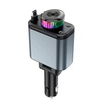 Chargeur de téléphone rotatif 12V 24V Type C en gros, aromathérapie 4-en-1 pour voiture avec câbles rétractables, lumière d'ambiance étoilée 180W
