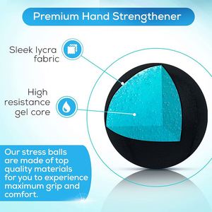 Grip Strengthening PU Hand Exercisers <b>Squeeze</b> Stress <b>Balls</b> for Adults Unisex - Product Image 2