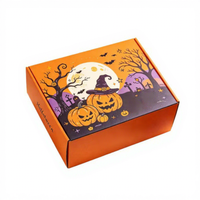 Boîte cadeau rigide de luxe imprimée sur mesure, emballage premium recyclable avec revêtement UV, logo personnalisé accepté, boîte cadeau pour Halloween