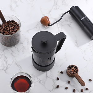 French Press Maker OEM/ODM Custom Logo 304 French Press Coffee Glass Plastic 350Ml Portable French Press Coffee Maker Plunger