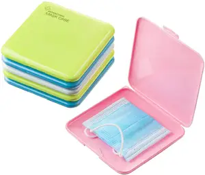 Stijlvolle Mini Opbergdoos Herbruikbare Keeper Case Voor Gezicht Cover, Draagbare Plastic Opslag Dozen Met Deksels