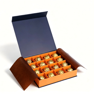Caja Magnética Ecológica con Forma de Libro, Caja para Chocolates con Lazo, Caja de Embalaje de Papel para Dulces con Logotipo Personalizado para el Día de San Valentín - Product Image 1