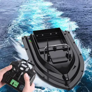 Barco de pesca com motor duplo GPS RC, luz noturna com controle remoto de 500m, carregador de 2kg, localizador de peixes, isca de pesca