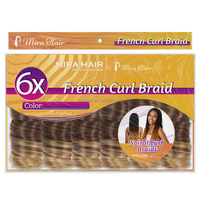 Mira French Spiral Curls Tressage Cheveux Ombre Synthétique Loose Wave French Curls Cheveux Un Packs pour Pleine Tête 6 Bundle Par Paquet