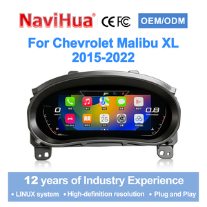Tableau de bord numérique Navihua Cluster, panneau de cockpit, compteur de vitesse, cockpit multimédia, écran LCD pour Chevrolet Malibu XL 2015-2022 - Product Image 1